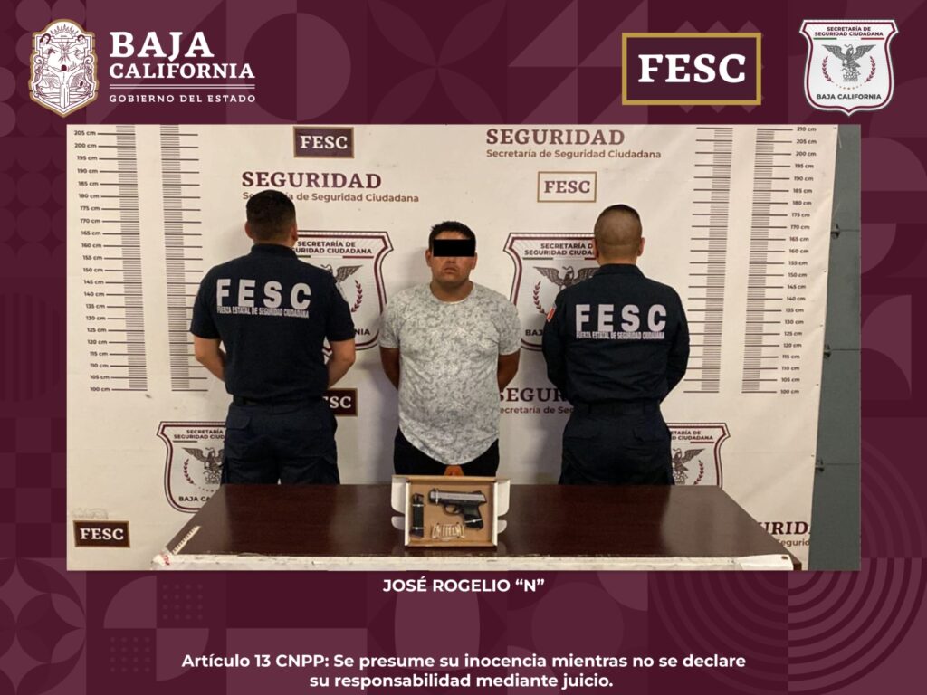 ASEGURA FESC A CINCO PERSONAS ARMADAS EN TRES MUNICIPIOS DE BC