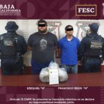 SORPRENDE FUERZA ESTATAL A DOS HOMBRES EN POSESIÓN DE MARIHUANA Y COCAÍNA EN MEXICALI