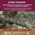 INICIA ESTE LUNES 18 DE DICIEMBRE REDUCCIÓN DE CIRCULACIÓN EN EL BULEVAR CUAUHTÉMOC