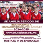 ANUNCIA SECRETARÍA DE EDUCACIÓN AMPLIACIÓN DEL PERIODO DE REGISTRO DE SOLICITUDES DE INSCRIPCIÓN EN EDUCACIÓN BÁSICA PARA CICLO ESCOLAR 2024-2025