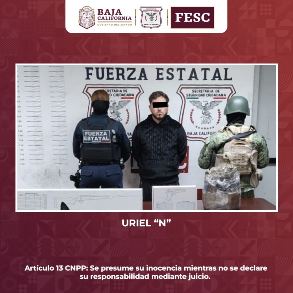 DECOMISA FESC ARMAS DE FUEGO Y CARTUCHOS ÚTILES EN MEXICALI