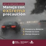 LLAMA IMOS A LA POBLACIÓN A REDUCIR AL MÁXIMO POSIBLE LA MOVILIDAD DURANTE LLUVIAS