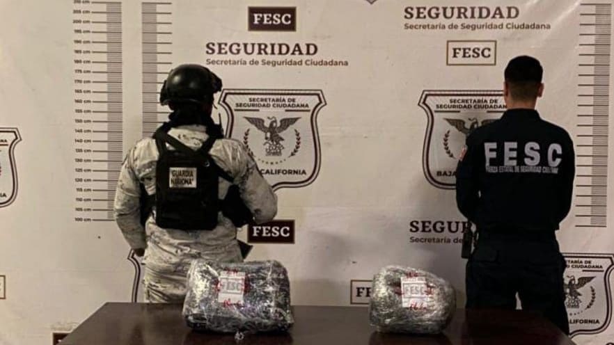 LOCALIZA FUERZA ESTATAL Y GUARDIA NACIONAL 15 KILOS DE METANFETAMINA EN TIJUANA