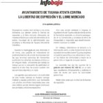 AYUNTAMIENTO DE TIJUANA ATENTA CONTRA LA LIBERTAD DE EXPRESIÓN Y CONTRA EL LIBRE MERCADO DE LA INICIATIVA PRIVADA