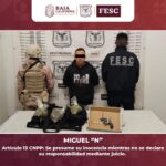 ASEGURAN FUERZA ESTATAL Y SEDENA ARMA Y MÁS DE 6 KG DE MARIHUANA; HAY UNA PERSONA DETENIDA