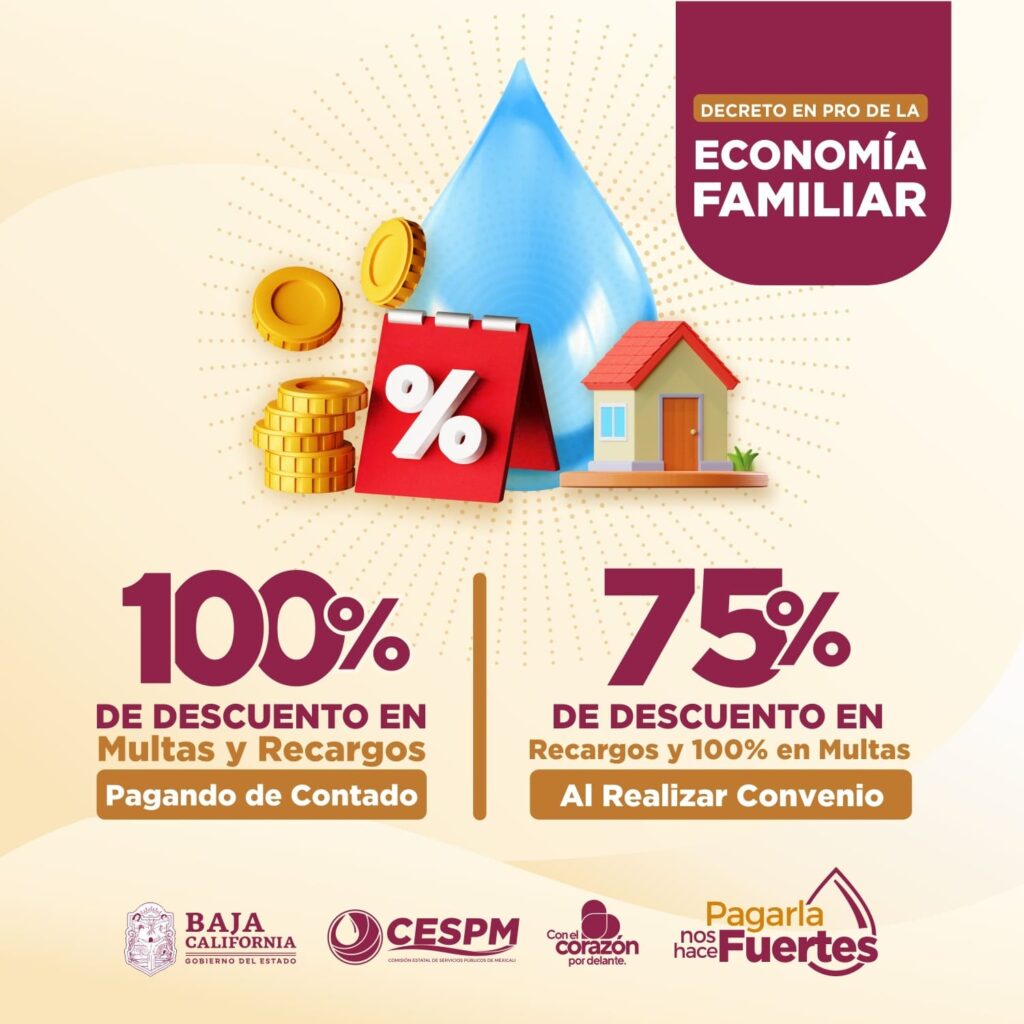 INVITA CESPM A APROVECHAR CONDONACIÓN DEL 100 Y 75% EN MULTAS Y RECARGOS DE AGUA POTABLE