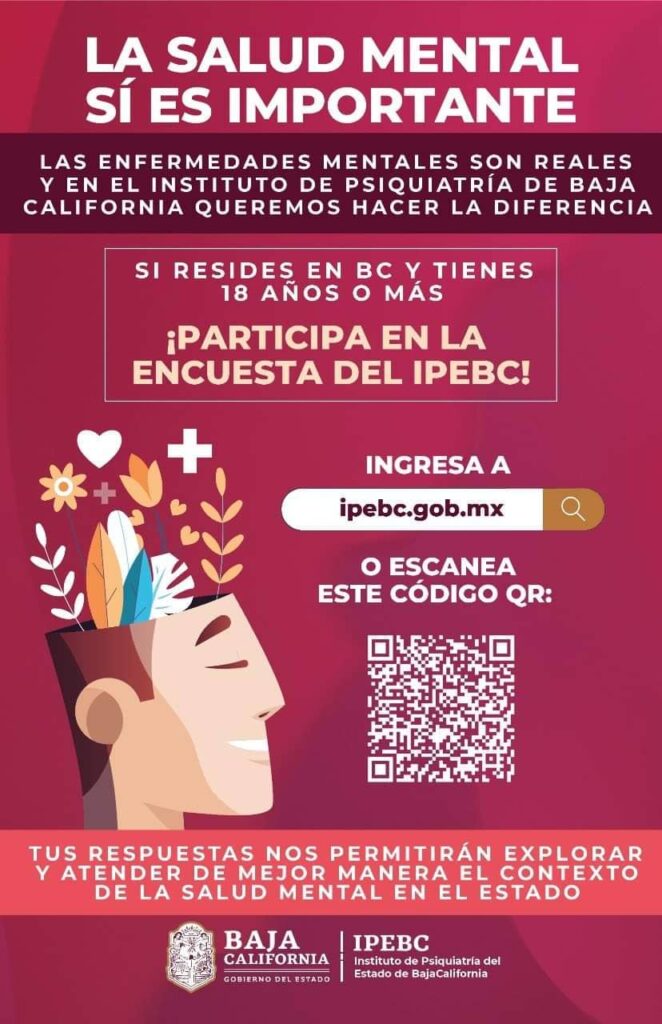 INVITA INSTITUTO DE PSIQUIATRÍA A PARTICIPAR EN LA ENCUESTA ESTATAL DE SALUD MENTAL 2024