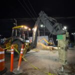 REALIZA CESPTE CONEXIÓN DE LÍNEA DE CONDUCCIÓN DE AGUA POTABLE EN LÍNEA SUR DE LA NOPALERA AL TANQUE 101 EN COL. JUÁREZ