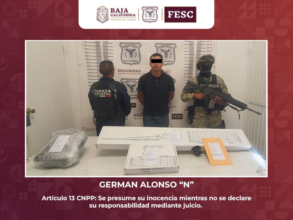 CONFISCAN FESC Y SEDENA ARMAS DE FUEGO Y RECUPERAN VEHÍCULO CON REPORTE DE ROBO EN EL EXTRANJERO; HAY UN DETENIDO