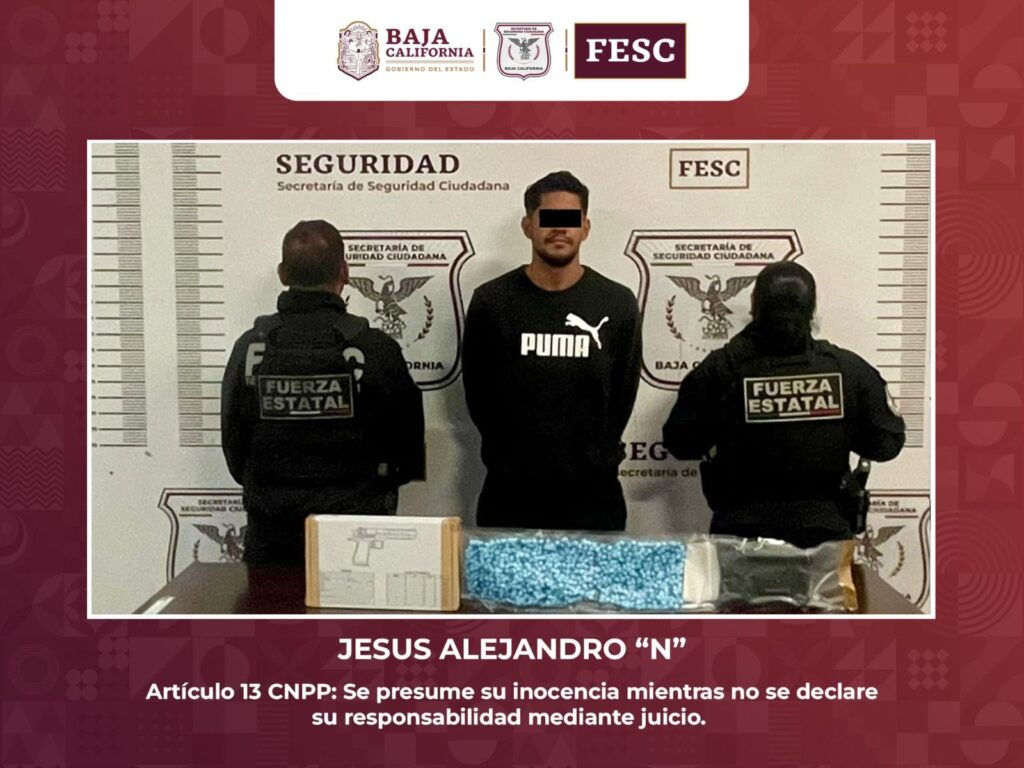 DETIENE FESC A HOMBRE CON DROGA, ARMA Y VEHÍCULO ROBADO