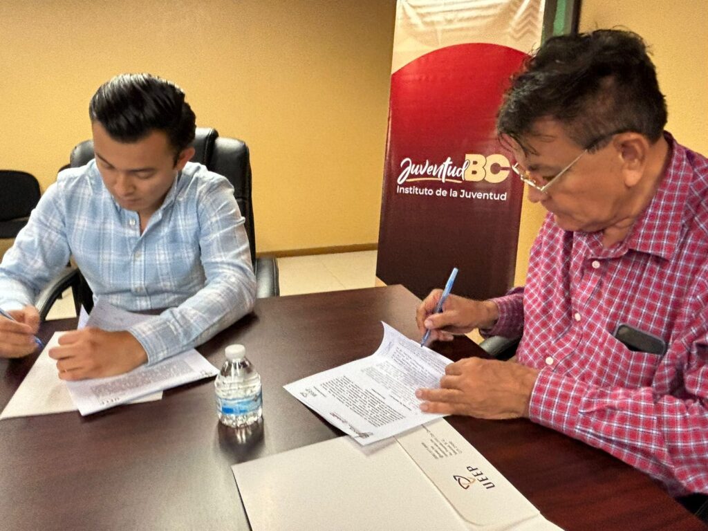 FIRMAN JUVENTUD BC Y UNIVERSIDAD UEEP CONVENIO DE COLABORACIÓN