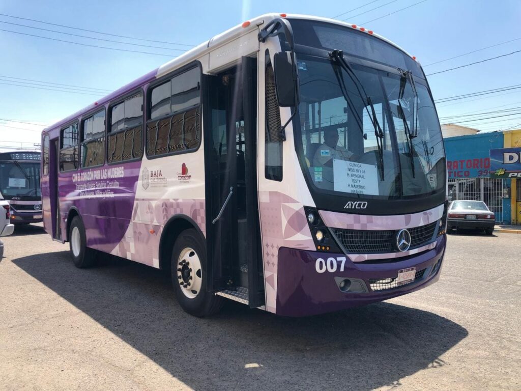 INVITA EL GOBIERNO DE BAJA CALIFORNIA A MUJERES MEXICALENSES A USAR EL TRANSPORTE VIOLETA