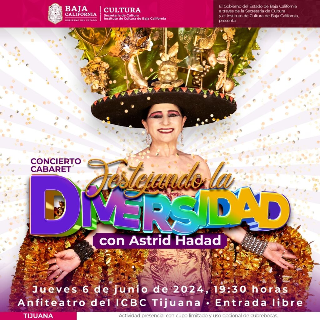 PRESENTA SECRETARÍA DE CULTURA CONCIERTO ″FESTEJANDO LA DIVERSIDAD″ CON ASTRID HADAD