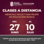 ANUNCIA GOBERNADORA MARINA DEL PILAR CLASES A DISTANCIA EN MEXICALI, SU VALLE Y SAN FELIPE POR ALTAS TEMPERATURAS