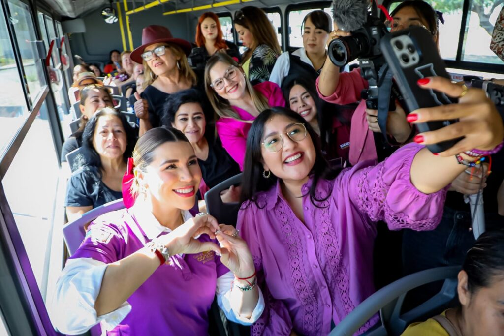 INVITA GOBERNADORA MARINA DEL PILAR A MUJERES A UTILIZAR EL TRANSPORTE VIOLETA EN MEXICALI