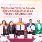 FIRMAN GOBERNADORA MARINA DEL PILAR Y CONAPESCA CONVENIO PARA IMPULSAR LA PESCA Y LA ACUACULTURA EN BC
